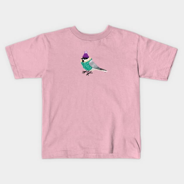 Chic Chickadee Kids T-Shirt by EmilyLaurelHarris